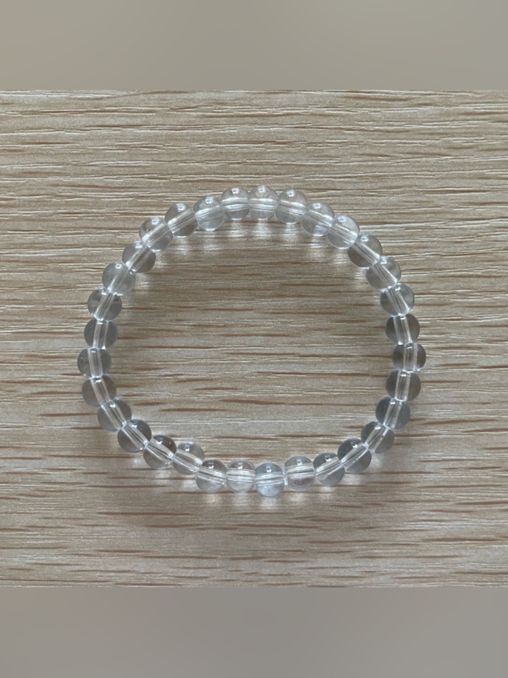 Clear glass bead bracelet
